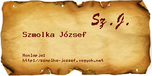 Szmolka József névjegykártya